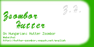 zsombor hutter business card